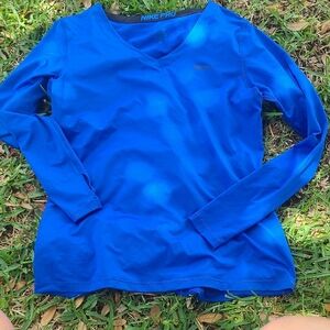 Nike Pro Blue Long Sleeve Shirt